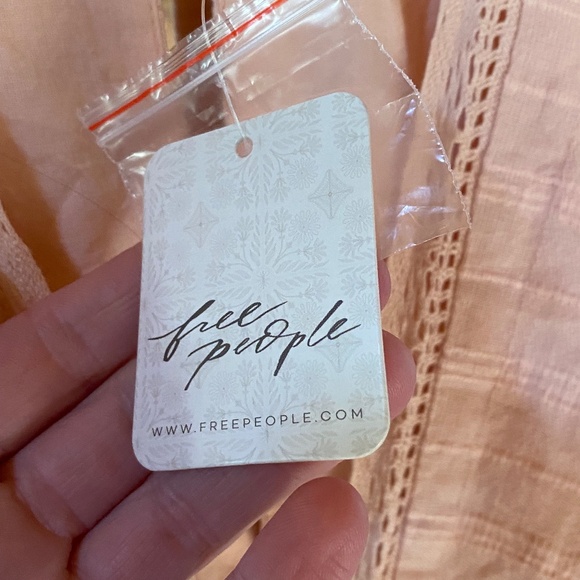 NWT Free People 100% Cotton Maxi Slit Dress - Picture 9 of 12